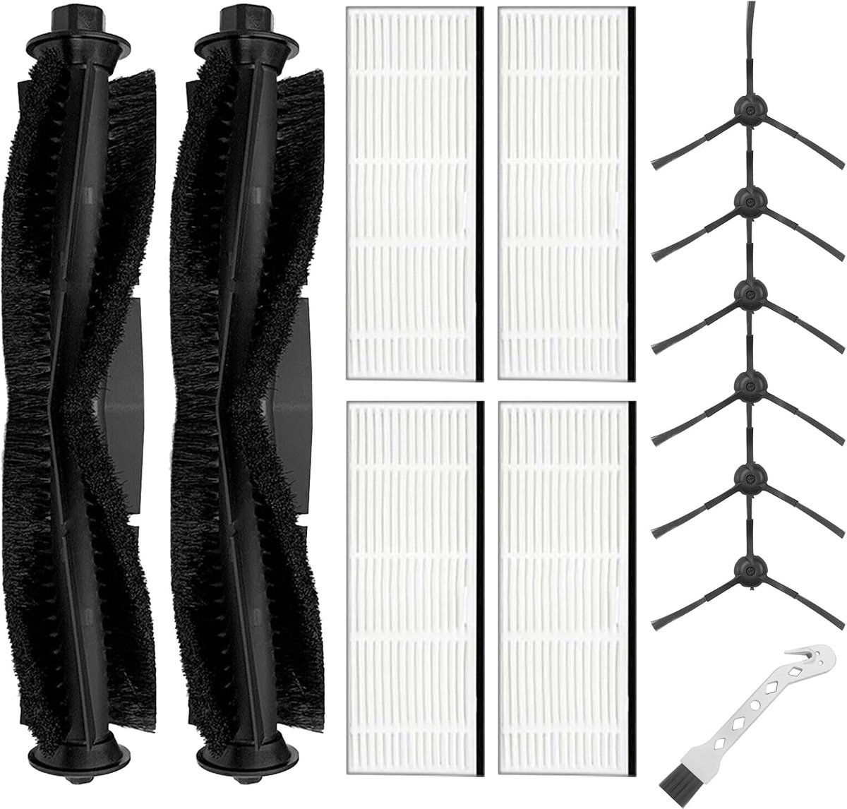 Accessoireset voor Honiture Q6 Pro, voor Airrobo T10+, voor Laresar L6 Pro Q6 Pro, voor Ultenic T10, voor Proscenic M8, M8 Pro Robotstofzuiger, reserveonderdelen