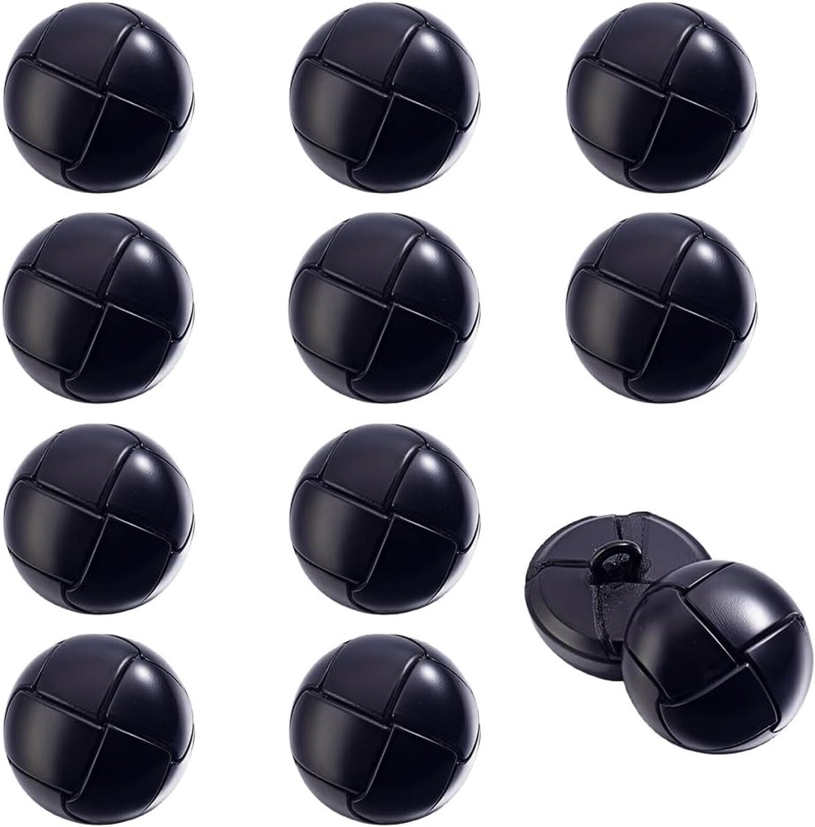 Knopen Zwarte Voetbal Knopen Met Schacht Halve Ronde Naaiknop Kledingaccessoires Voor Diy Pakken Jurk Rokken Jassen Jassen Kleding Versiering