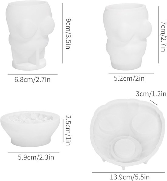 Kerstset, 3D sneeuwpop, siliconen vorm voor Kerstmis, siliconen vormen, gietvormen, Kerstmis, sneeuwpop, gietvormen, siliconen vorm, kaarshouder voor theelichtjes, kerstdecoratie, handwerk — afbeelding 2
