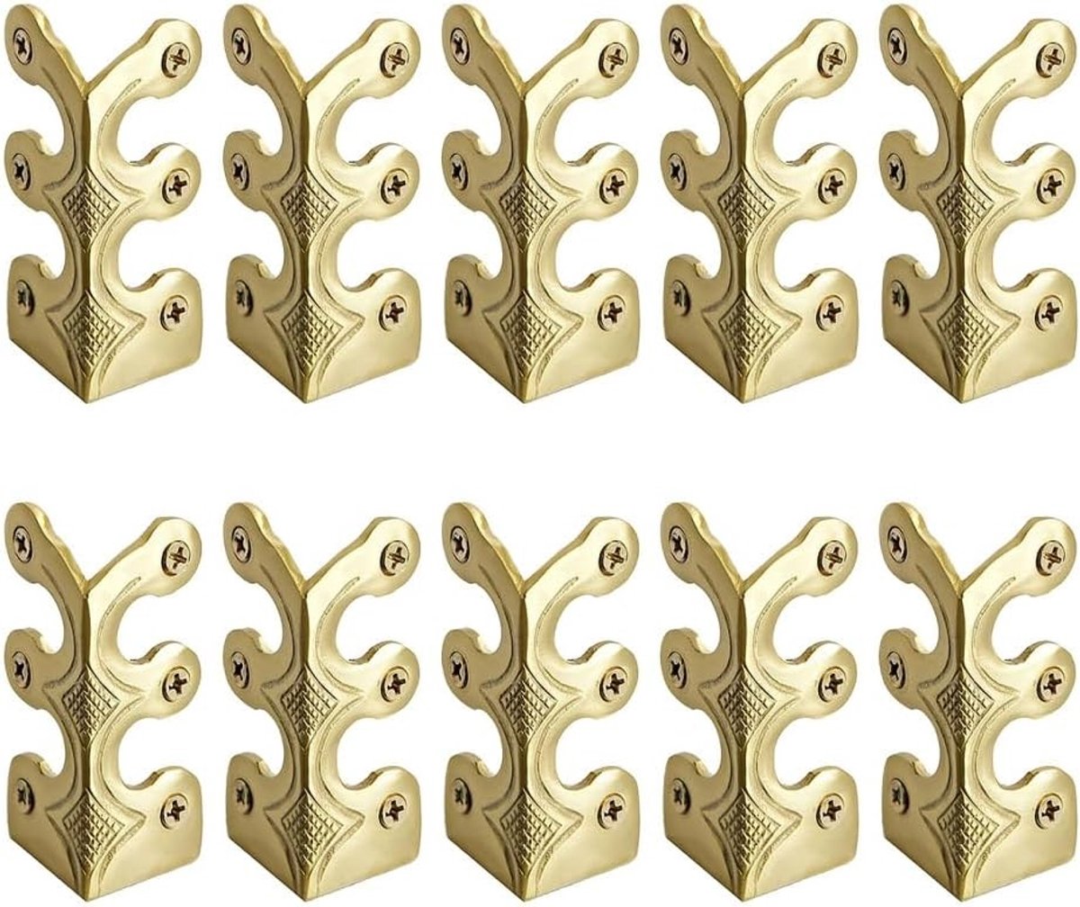 Hoekbeschermer muur - Goud - 4,8 x 2,6 cm - Metalen Plint Hoekbeschermers - Voor Meubelbescherming en Interieur