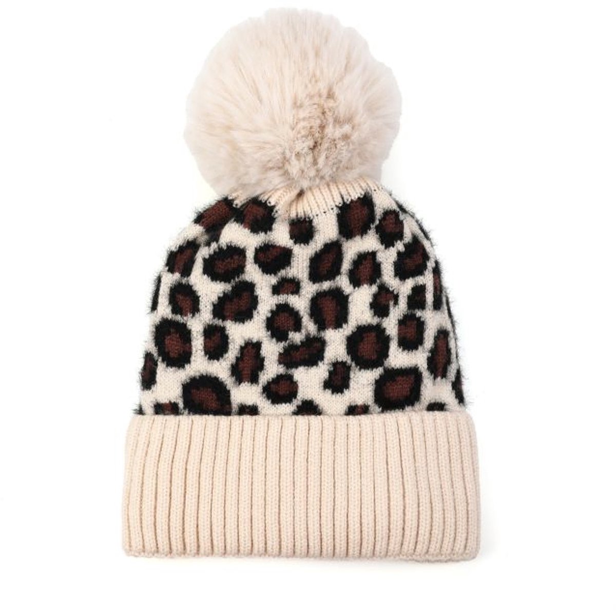 Luipaard winter muts