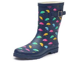 Gevavi dames regenlaars - rubber - umbrella - navy - waterdicht - maat 39
