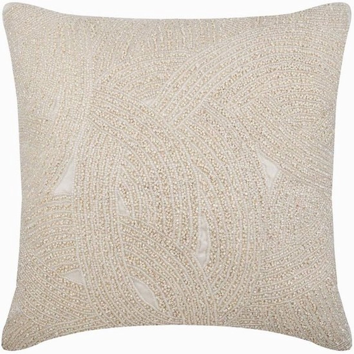 Decoratieve Kussens 45 x 45cm van Kunstzijden in Moderne Abstracte Stijl - Ivory