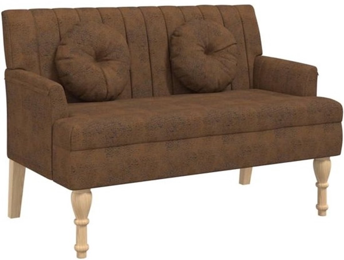 Leunbank kunstleer bruin 113x64.5x75.5 cm