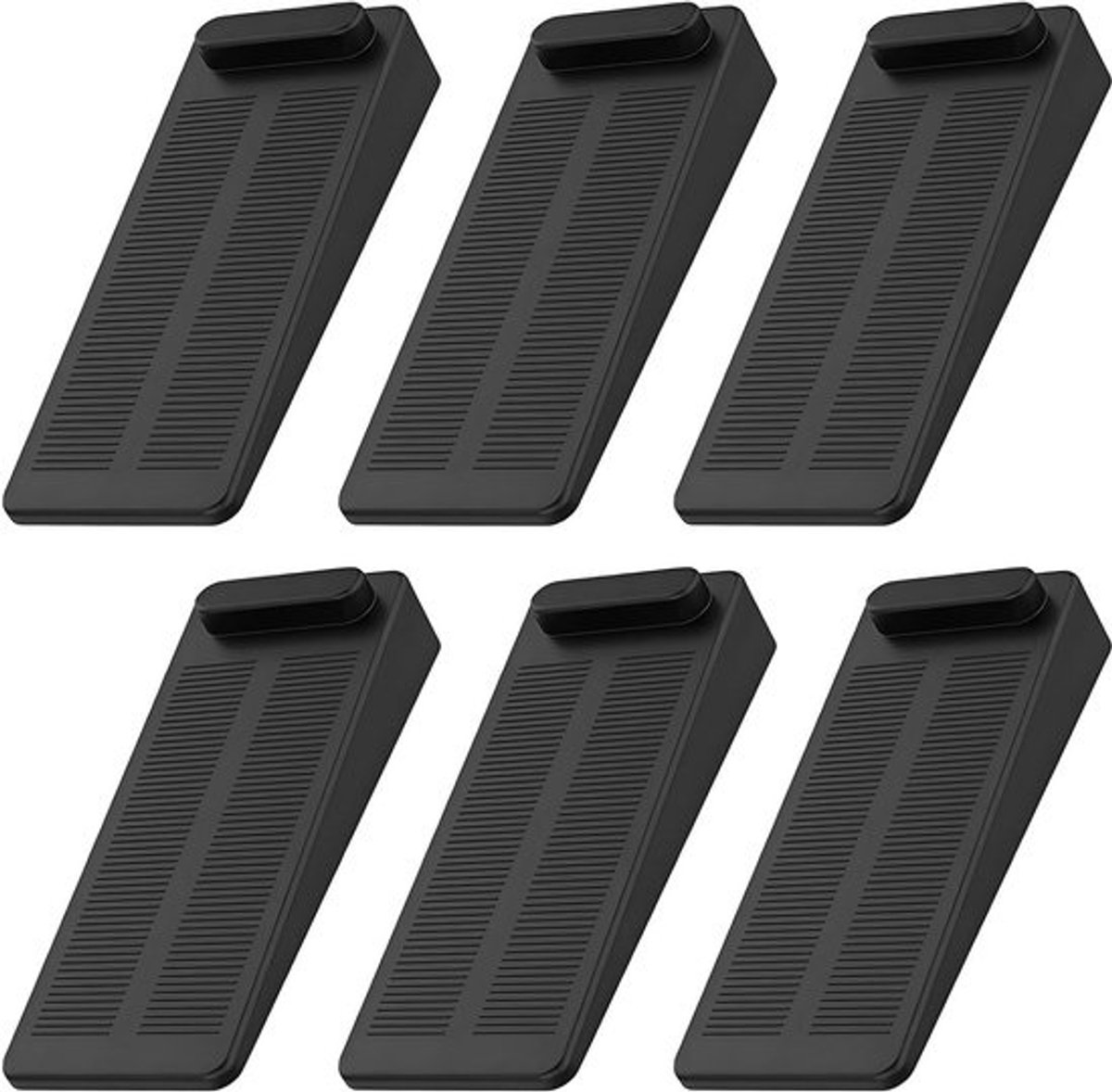 Verstelbare Rubberen Deurstopper - Antislip en Hoogte Aanpasbaar (6 Stuks)