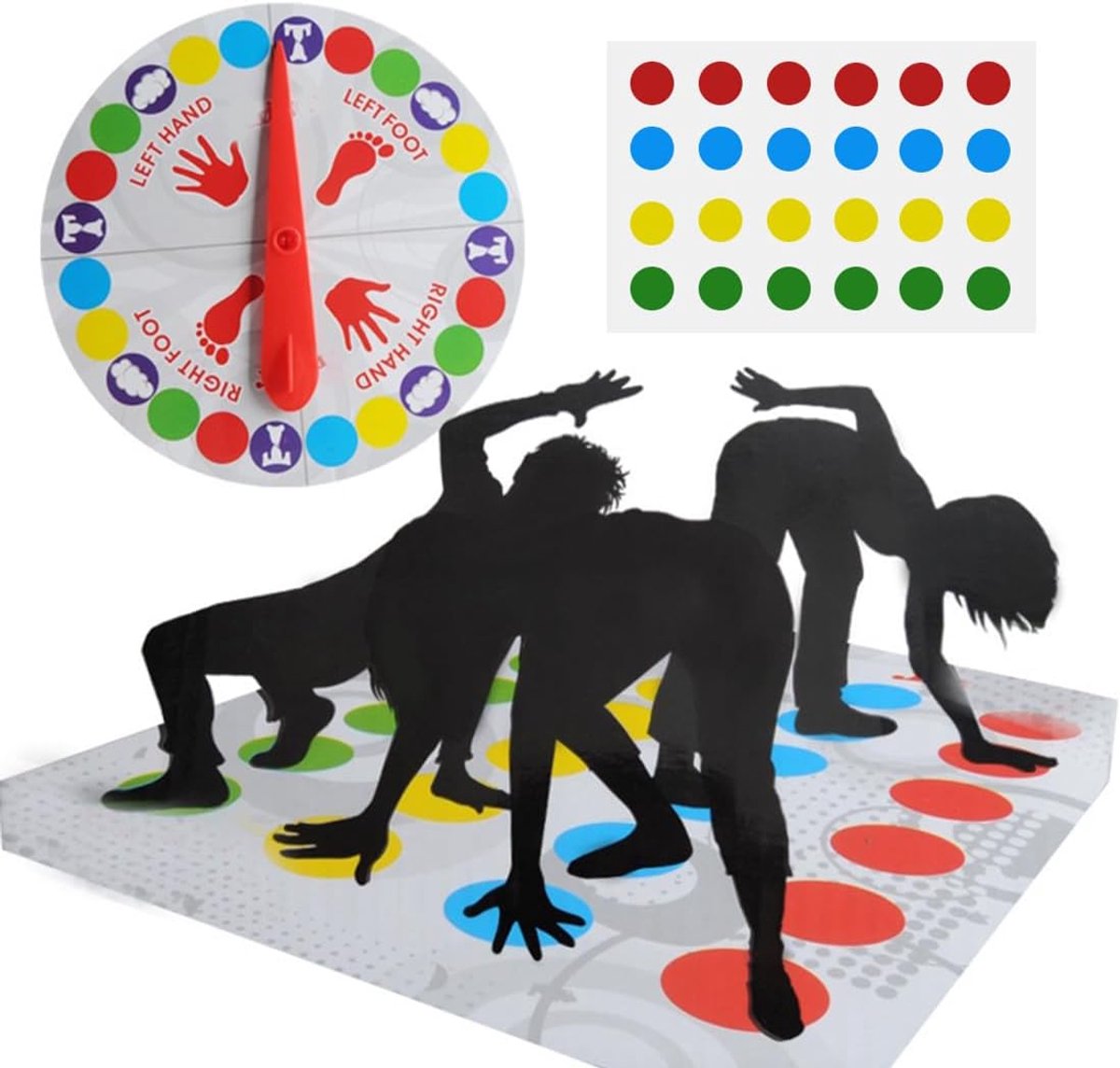 Spel, feestspil voor gezinnen en kinderen, Twister S piel jaar, klassieke spi voor binnen en buiten