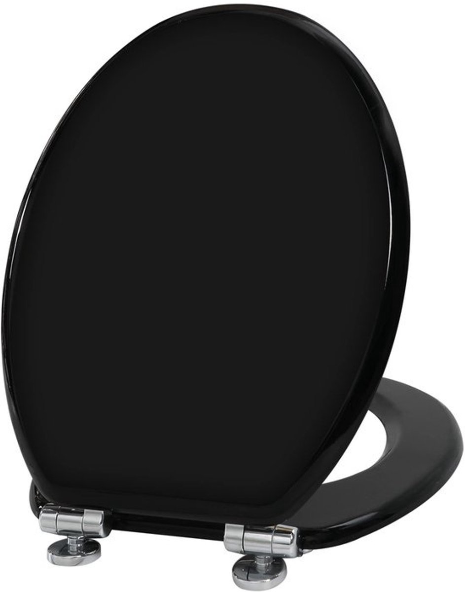 Houten Toilettenzitting - Softclose & Quick-release Scharnieren - Antibacterieel - Zwart