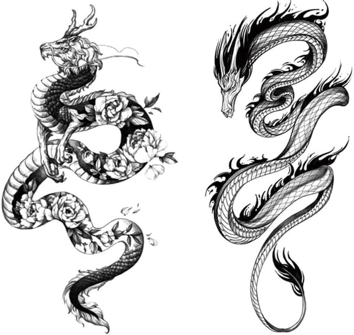 Tijdelijke draak tatoeages draken tatoeages Dragon Tattoo arm Tattoos XQB458 459
