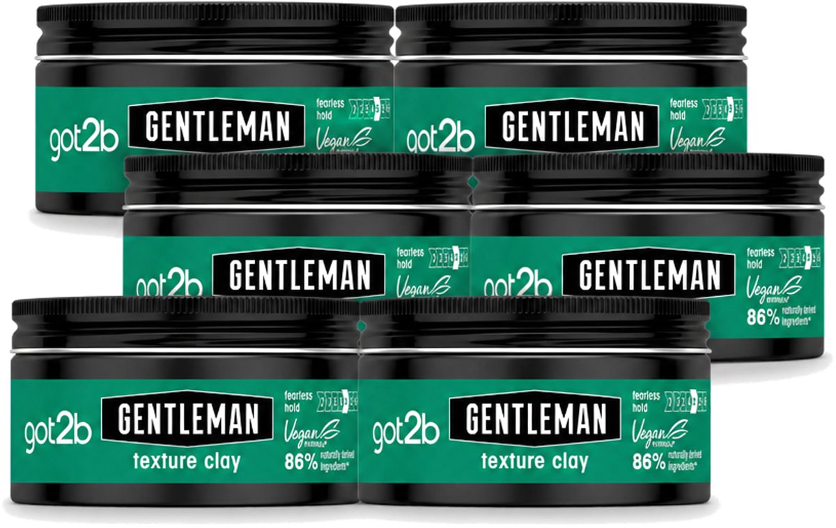6 x Got2B - Texture Clay - Gentleman - 100 ml - Voordeelverpakking - 6 stuks