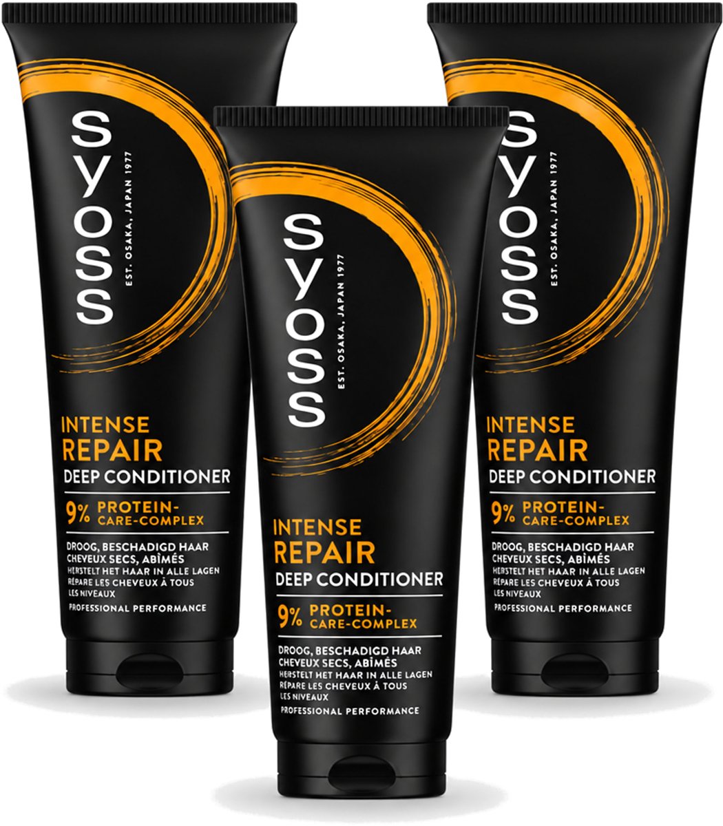 3 x Syoss - Intense Repair - Deep Conditioner - Herstelt & Versterkt - 250 ml - Voordeelverpakking - 3 stuks