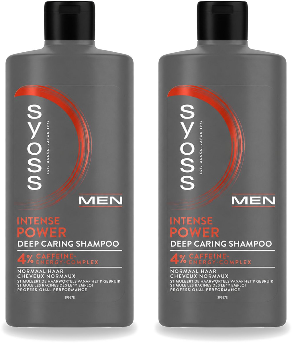 2 x SYOSS - Men Power - Shampoo - Langdurige Styling - 440ml - Voordeelverpakking - 2 stuks