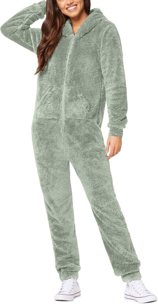 Pyjama voor dames, katoen, pyjama voor dames, winter, warm, pluizig,