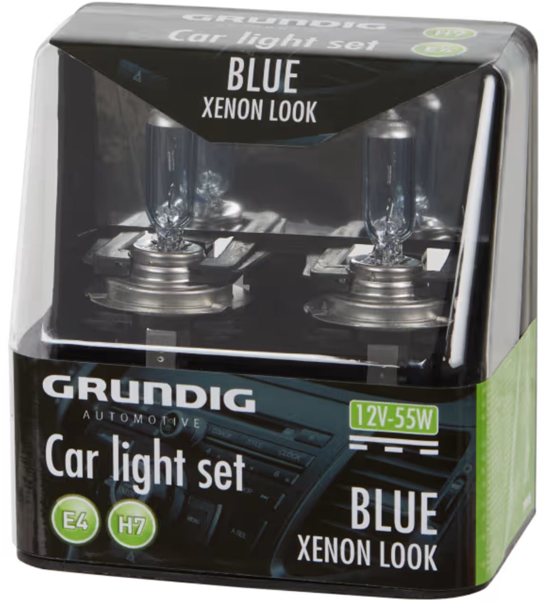 Grundig autolampen H7 - H7 koplampen - Met blauwe xenon-look - 2 Stuks