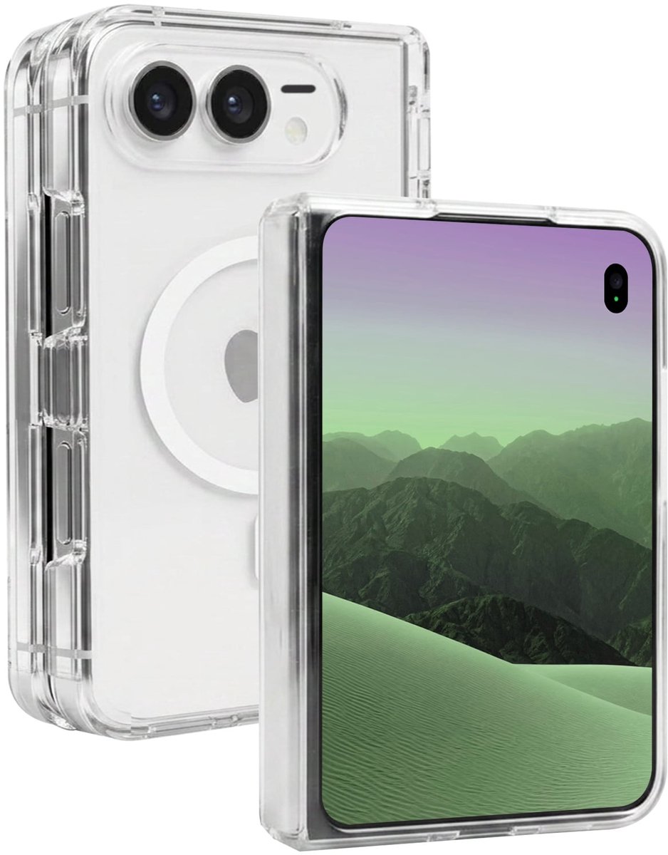 Hoesje Geschikt voor Apple iPhone Duo - Magsafe Compatible - Sterk & Shockproof - Back Cover - Shock Proof Case - Telefoon Hoes Shockproof - Transparant