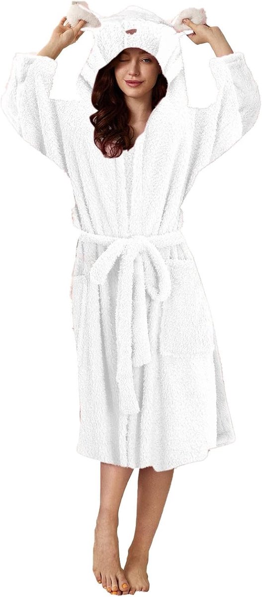 Warm, winter, katoen, pyjama, dames, winter, warm, pluizig,