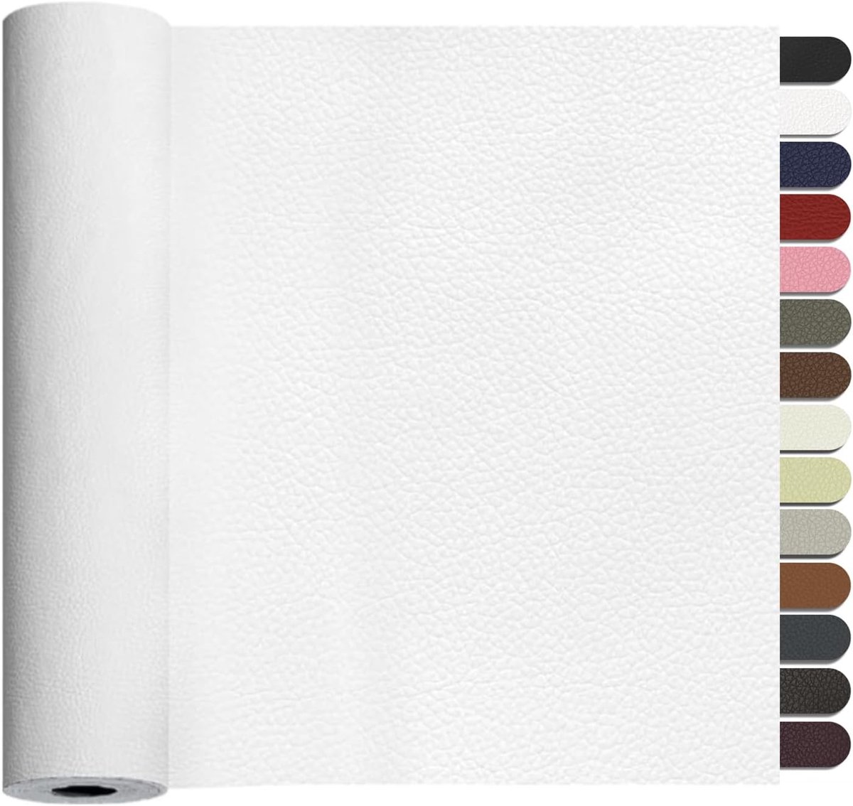 Zelfklevend, 40 x 300cm Lederen Reparatieset, Lederen PatchesKunstleer Reparatie Kit Voor Sofa, Autostoel, Meubels, Handtassen, Jassen, Stoelen.(Wit)