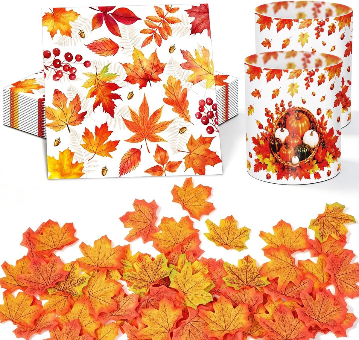 Servetten tafeldecoratie set Thanksgiving decoratie herfstdecoratie