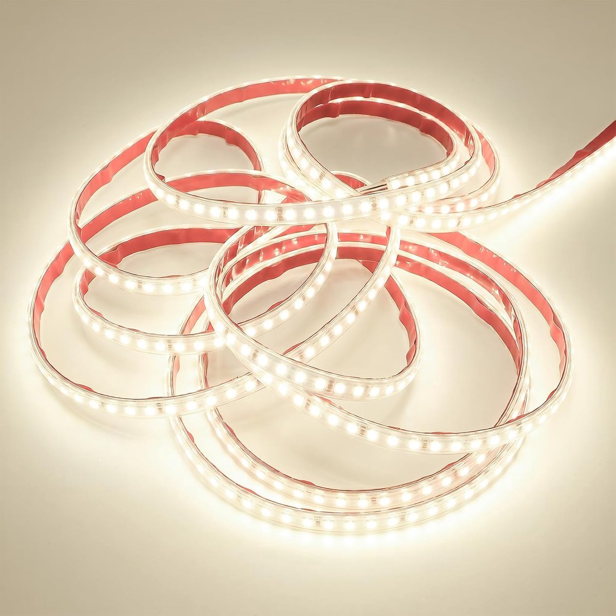 Ledstrip, 1 m, wit, 220 V, waterdicht, IP65, 120 leds/M, flexibele ledstrip met schakelaar, voor slaapkamer, binnenplaats, keukenkast, verlichting