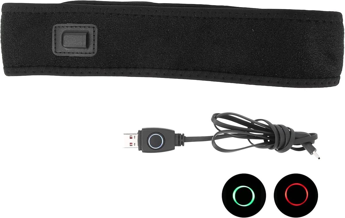 Elektrische Hoofdhuid Film met Carbon Fiber Verwarmingsband - 3 Temperatuurinstellingen voor Pijnverlichting en Ontspanning - Zwart