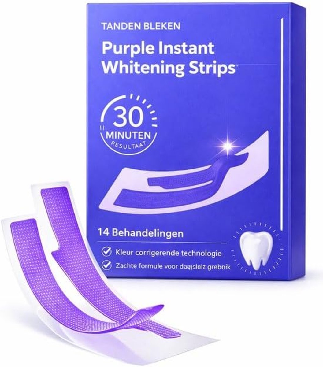 Strips - Purple Instant Whitening - 14 Behandelingen - 30 Minuten Tanden Bleken Kit