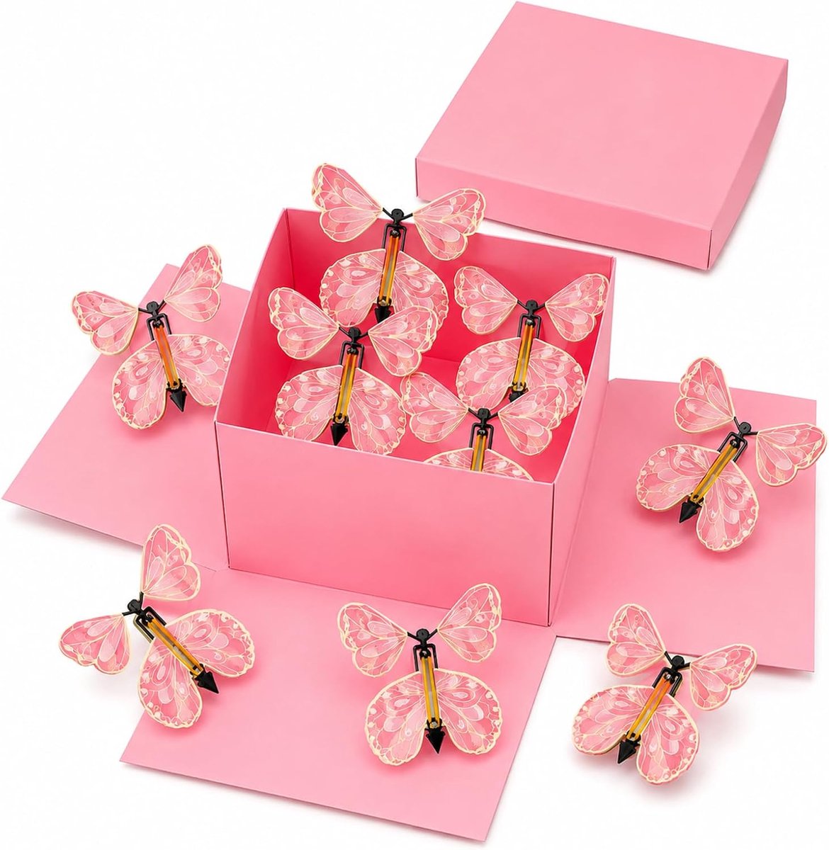 Vlinder-explosie-verrassingsdoos, Perfecte verrassingsdoos, Explosiedoos verjaardagscadeaudoos, Explosie cadeaudoos