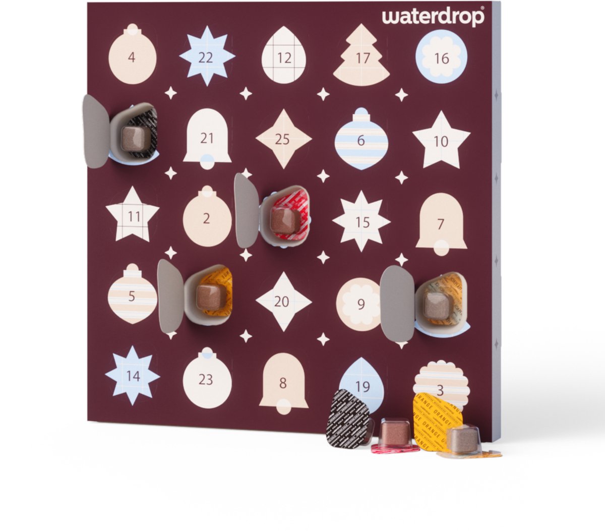 waterdrop® Adventskalender 2026 Dagen Suikervrije Hydratatie Tabletten met Smaak, Kerstcadeau voor vrouw & Mannen, Countdown Kalender met Dagelijkse Verrassing – Limited Edition