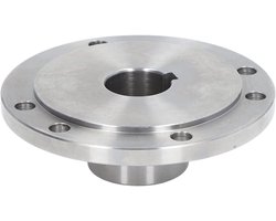 Flens voor draaibank 125 mm met 6 montagegaten, glanzende afwerking en slijtvast ontwerp voor K11-125, K12-125 en K72-125 modellen