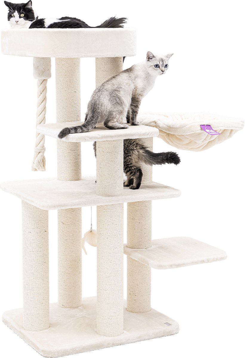 Petrebels Suite 139 Krabpaal - Creme - 12 cm Dikke Stammen - Uitwasbare hangmat - Extra Stabiel