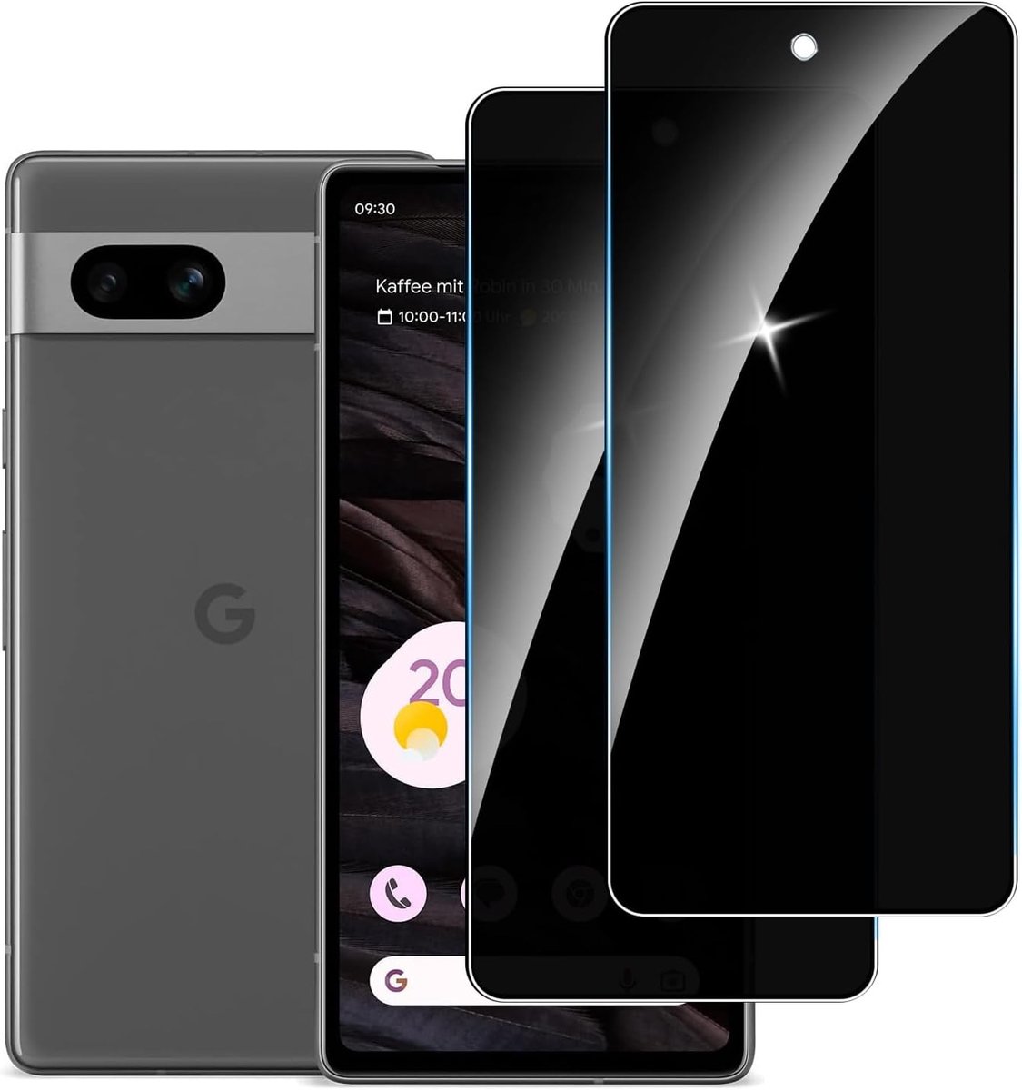 【2 stuks】privacy schermbeschermer voor Google Pixel 7A,Anti-Spy aangemaakte glas Screen Protector,9H hardheid,Gemakkelijk te Installeren,Anti-kras,Geen Luchtbellen