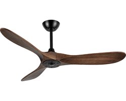 Goedewaere Plafondventilator Nordic Wood - Afstandsbediening - Stil - Timer - 106cm
