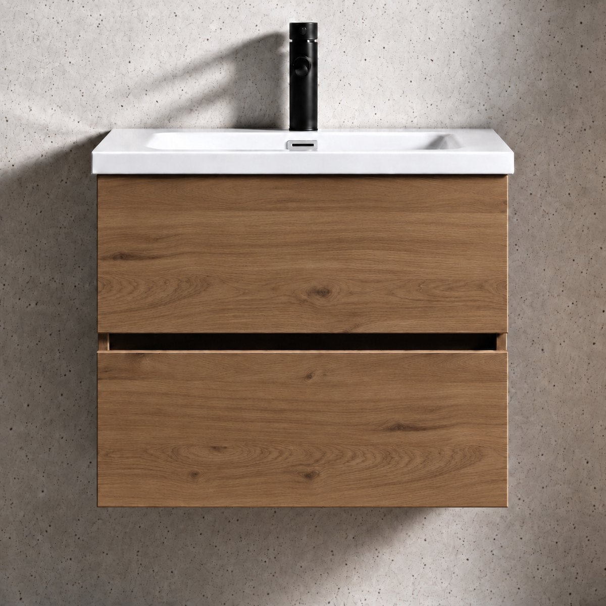Badkamermeubel met wastafel - 60 CM - Eiken - Badmeubelset - Wastafelmeubel - Vestland