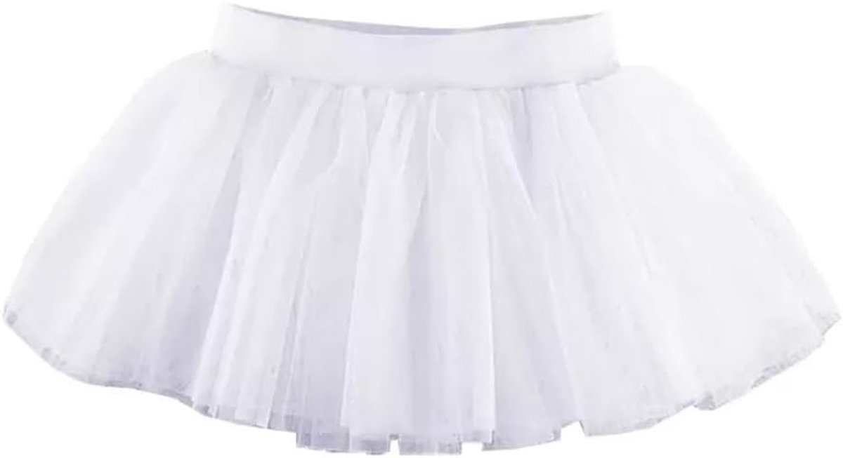 rok voor meisjes, tule rok, balletrok, prinses, minirok voor feest, kostuum, klassiek, 1-10 jaar, danskleding, wit
