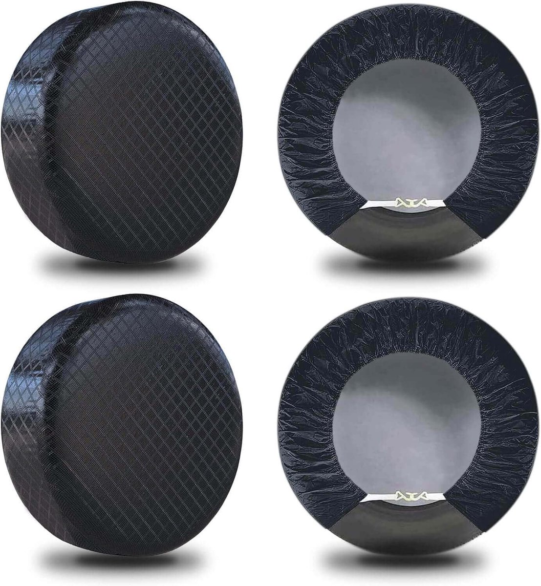 Set van 4, autobandenhoezen voor bestelwagens, SUV's, trailers, campers, waterdichte UV-zonnebandbeschermers, past op bandendiameter 27"-29"