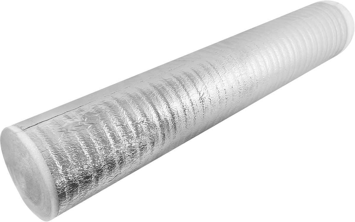 Warmte-isolatie van aluminium en schuim, per meter, 60 cm x
