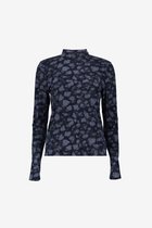 Geisha T-shirt blauw met print en strassteentjes voor dames - S (36)