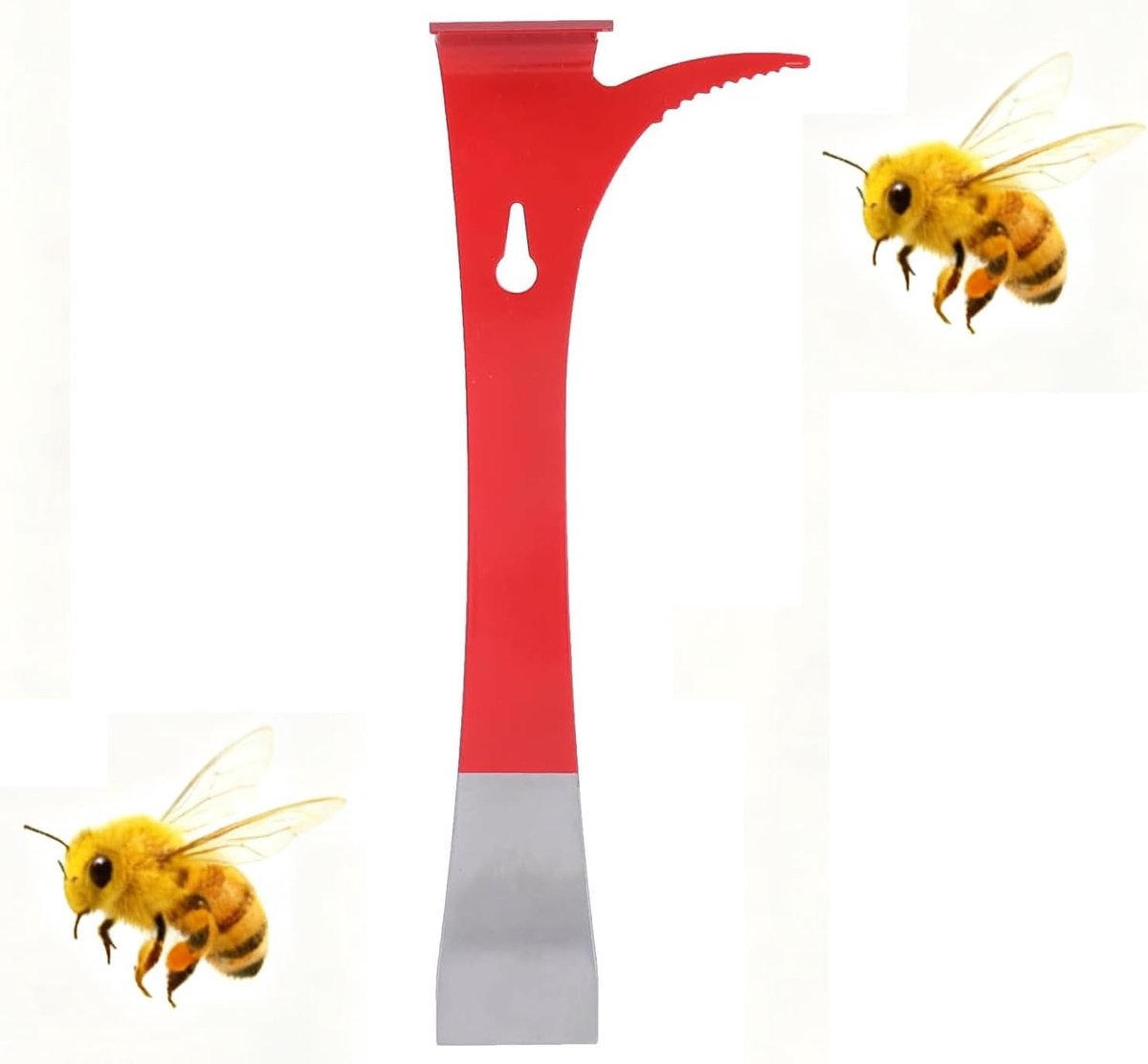Haak Imker Schraper, Roestvrij Staal Draagbaar Bijen Frame Lifter Honing Snijmes voor Bijenteelt Gereedschap Bijen Hive Tool