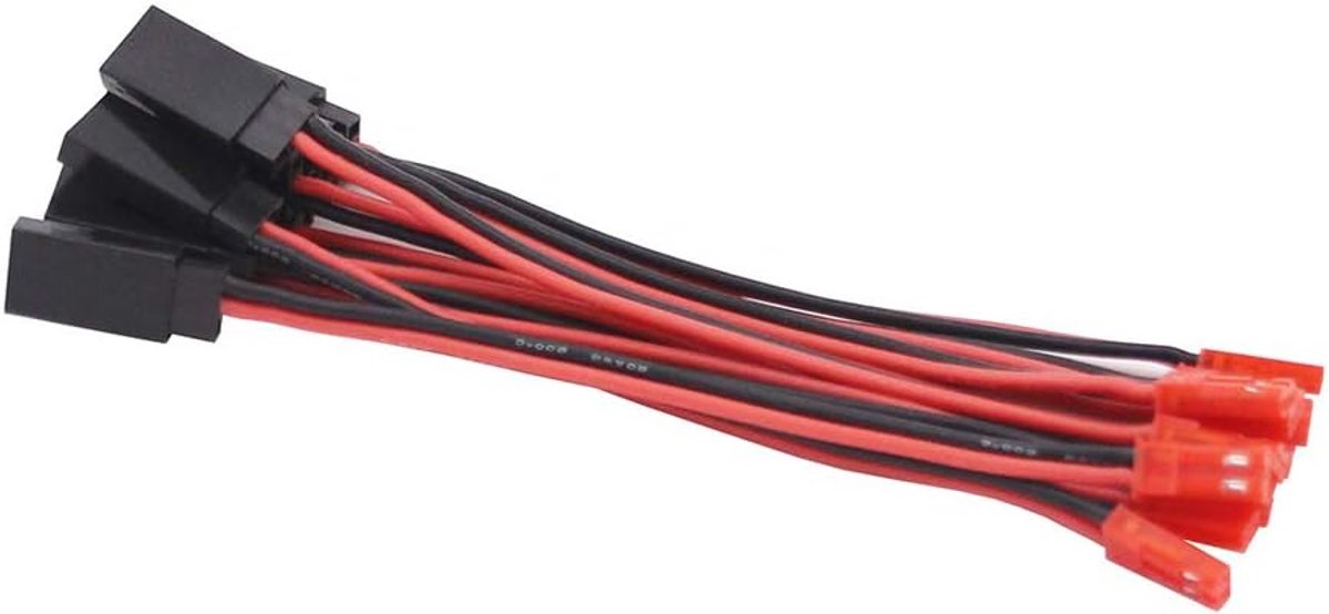 10 stuks JST mannelijke naar JR Futaba vrouwelijke servo stekker connector adapter kabel 20 AWG 10 cm siliconen draad voor RC Lipo batterij