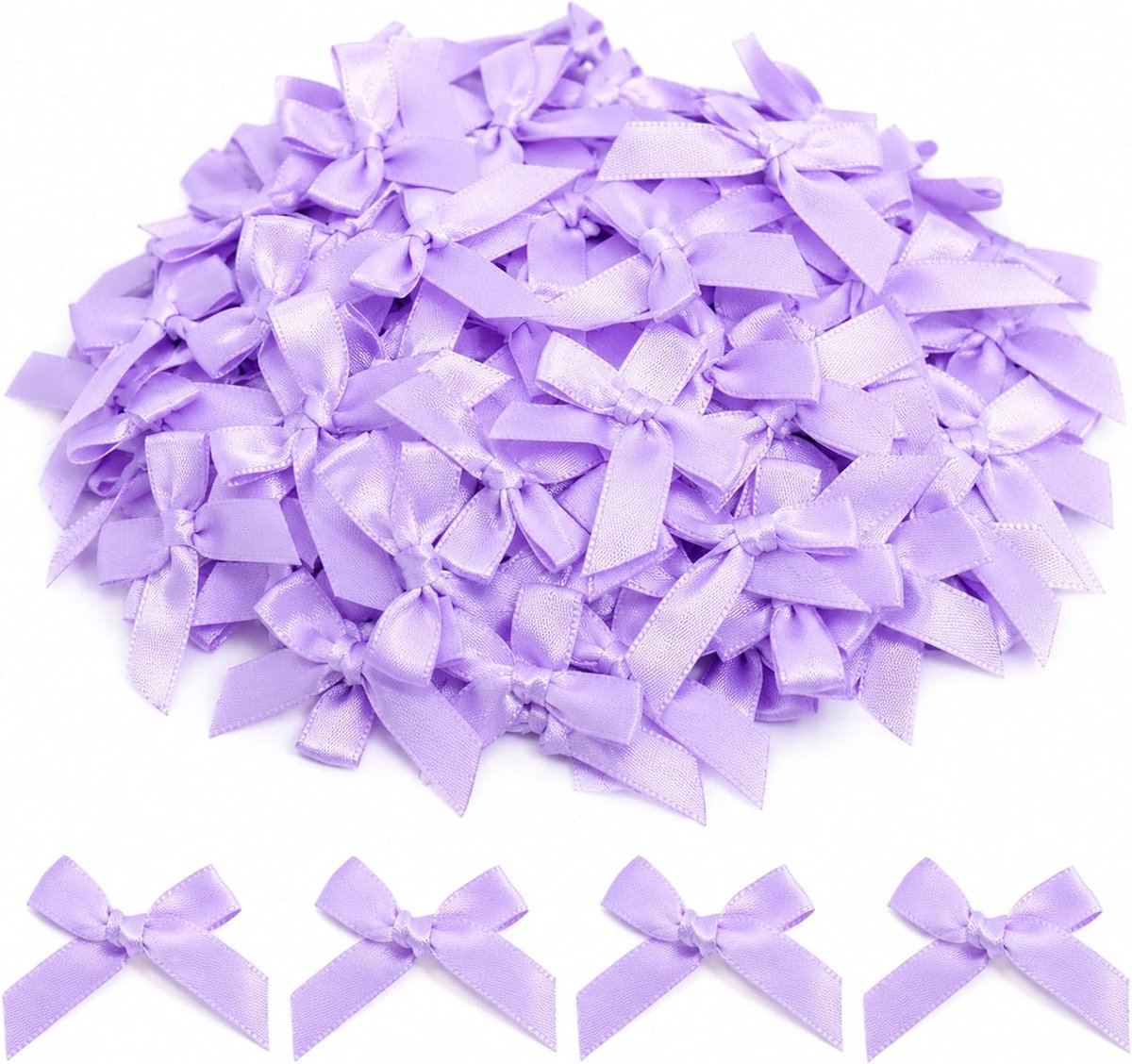 Strikken, paarse kleine ambachtelijke strikjes voor haarclip bloem bakkerij verpakking geschenkverpakking bruiloft feestdecoratie