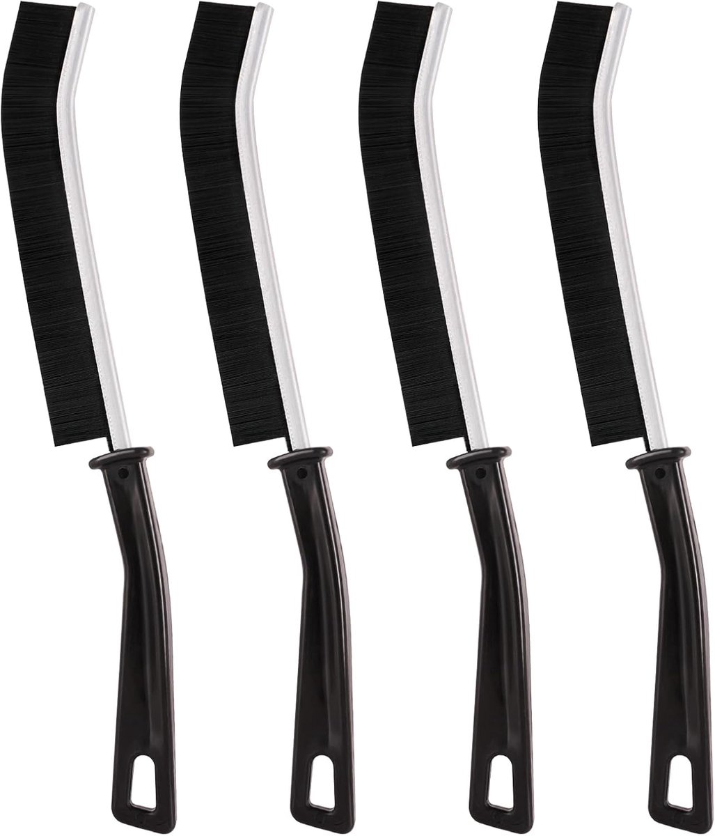 SET VAN 4 spleetborstels, eersteklas voegenborstel, harde haren hoekreinigingsborstel, multifunctionele reinigingsborstel voor badkamer, keuken, tegels & nog veel meer