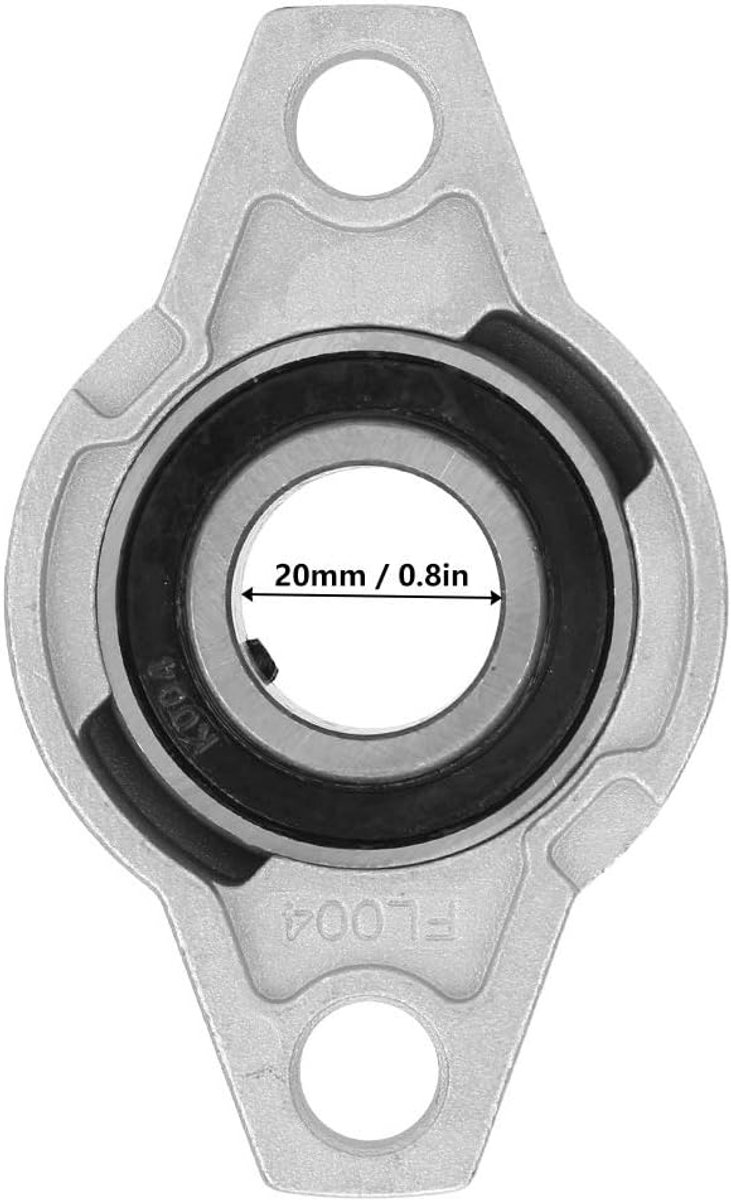 Dailygoods- Flenslager Zelforiënterend - Zinklegering - 20mm - 3D-Printer Accessoire - Eenvoudige Installatie - Stille Prestaties - Lager