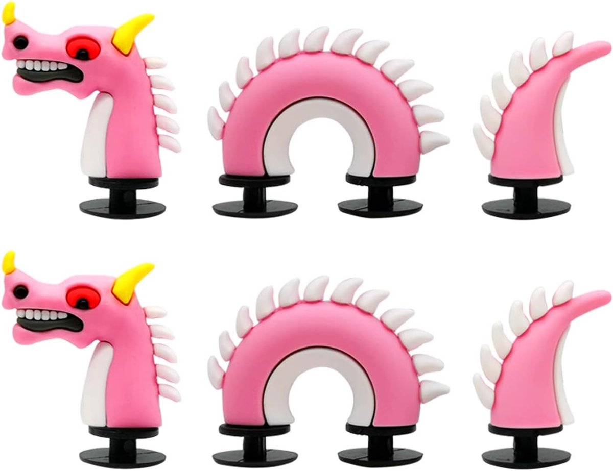 2Drakenschoen Accessoires, Leuke Cartoon Schoen, PVC, Doe-het-zelf Decoratie, Unisex, Geschikt voor Verjaardagsfeestjes
