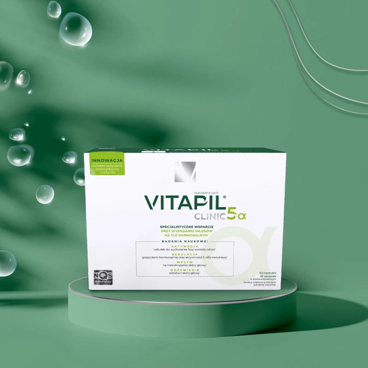 Vitapil NutroPharma Clinic 5 Alfa Voedingssupplement -60 Capsules +30 Sachets - Haarverzorging - Vitaminen en Mineralen