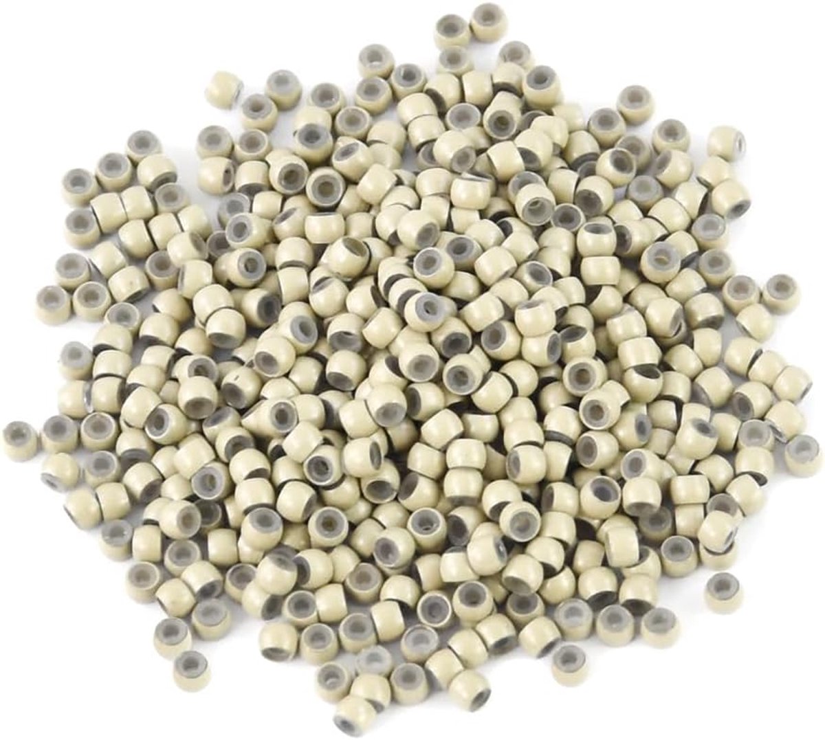 3.0 mm siliconen nano ringen beads micro links voor haarverlenging 500 stks/partij (grijs blond)