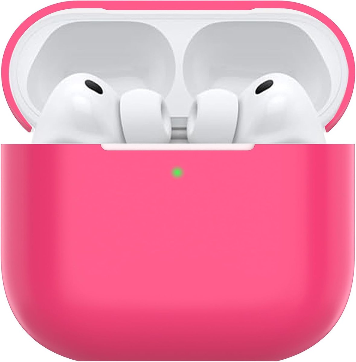 Hoes voor Airpods Pro 3, dun beschermend Silicone Case voor Air Pods Pro 3 2025 (USB-C) Skin Front LED zichtbaar siliconen hoesje, Watermelon Red