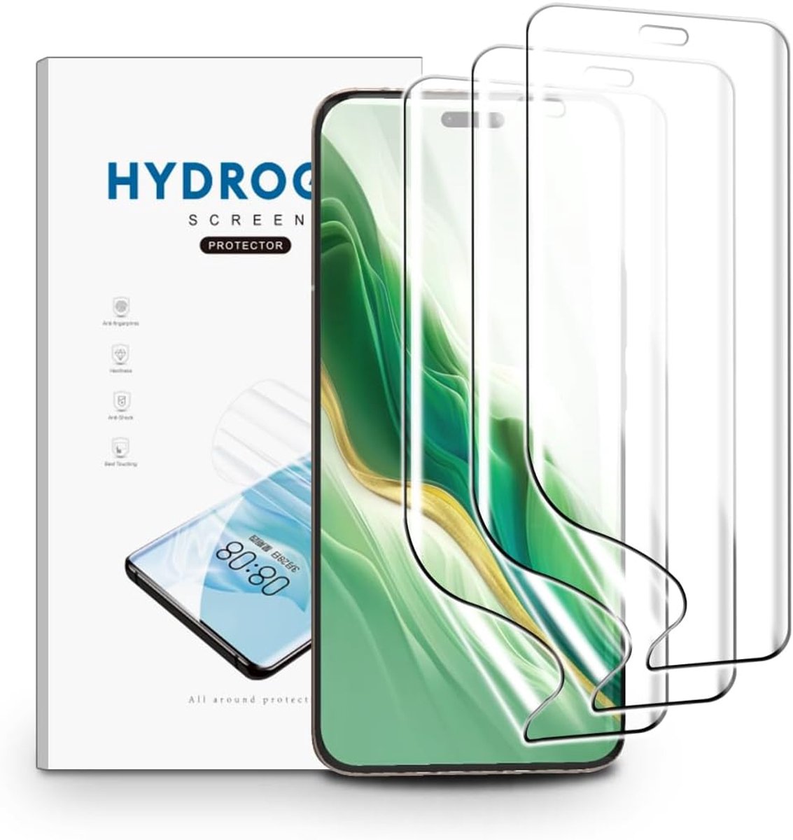 Schermprotector voor Honor Magic 6 Pro, 3 Stuks Schermbeveiliging Ultra Helder, TPU Flexibele Beschermende Zachte Film, Krasvast