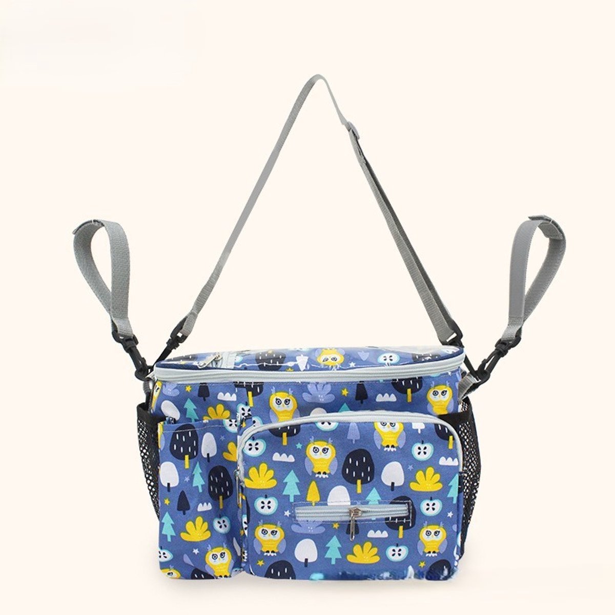 Organizer-tas voor kinderwagen – Universele, waterdichte opbergtas met verstelbare schouderriem – Ruime kinderwagen-organizer, Kleur 4