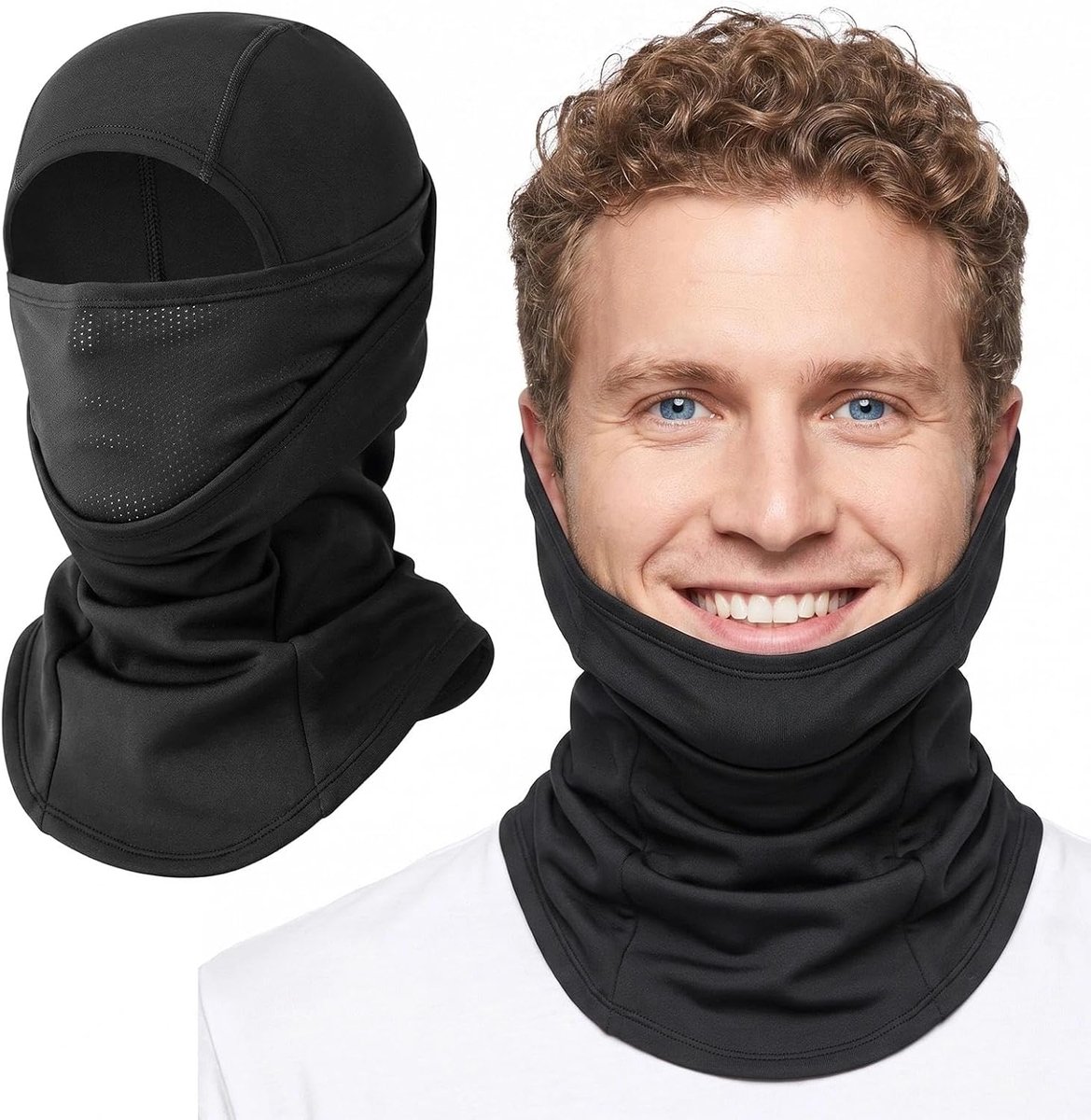 Bivakmuts, balaclava, skimasker, dubbellaags, winddicht en warm, voor winter, motorfiets, skiën, uniseks