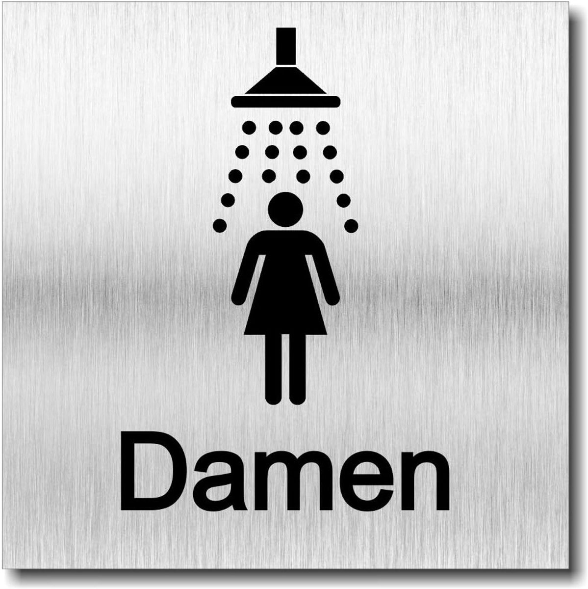 Douches dames UV print 12 x 12cm - 3mm aluminium composiet - Made in Germany - Art.nr. 979