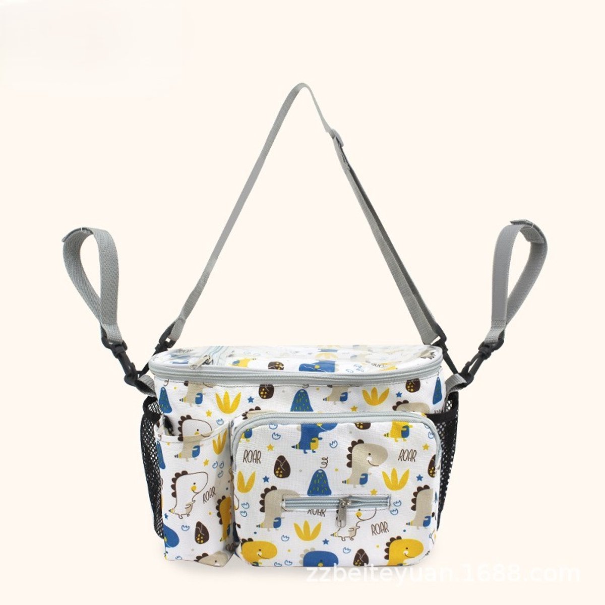 Organizer-tas voor kinderwagen – Universele, waterdichte opbergtas met verstelbare schouderriem – Ruime kinderwagen-organizer, Kleur 3
