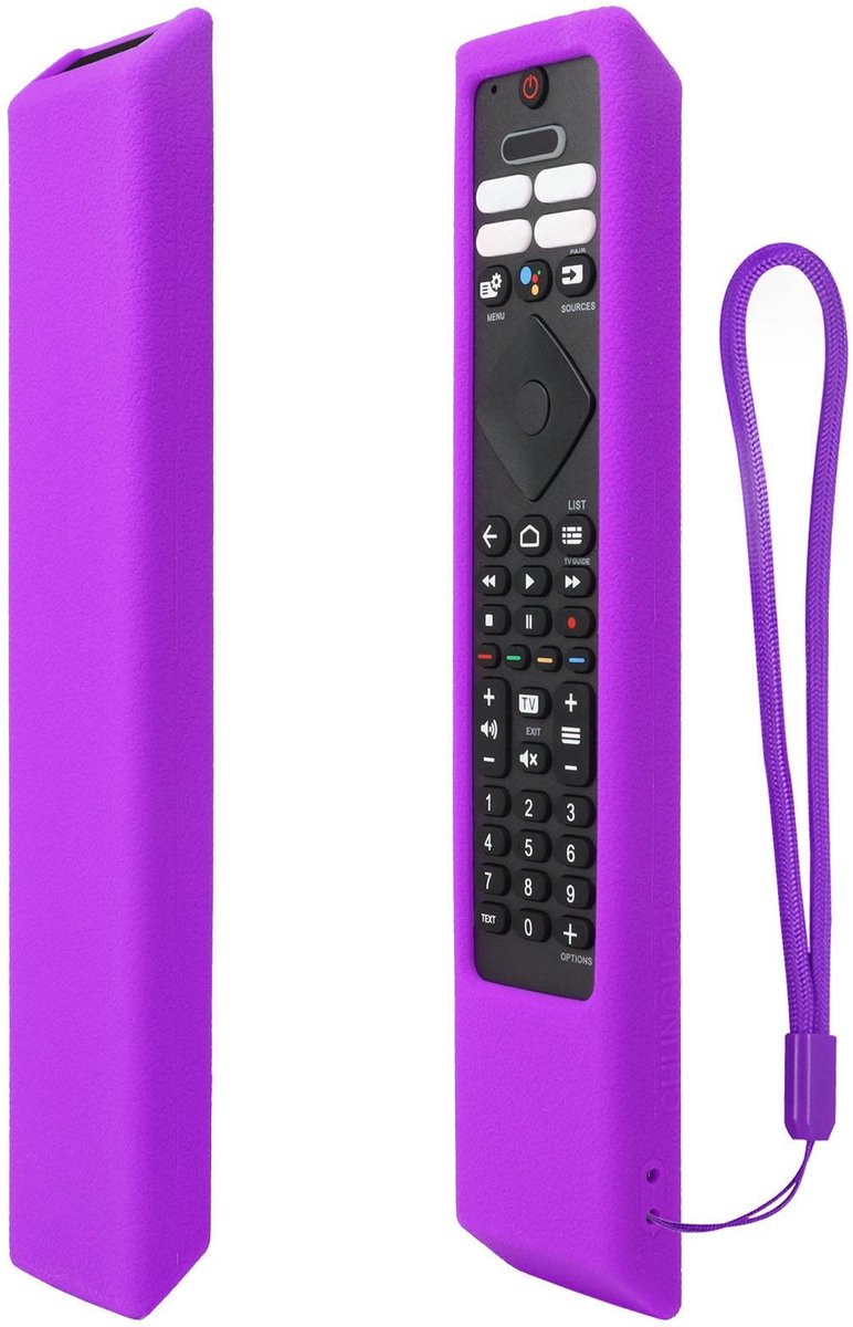 Beschermhoes Geschikt voor Ambilight tv-afstandsbedieningen, 43PUS7906/12, 55OLED707/12, 65OLED707/12, schokbestendig en antislip - Paars